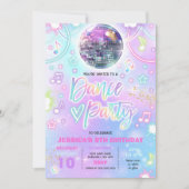 Dance Birthday Party Tie Dye Neon Glow Dance Disco Kaart (Voorkant)