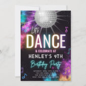 Dance Birthday Uitnodiging | Uitnodiging (Voorkant)