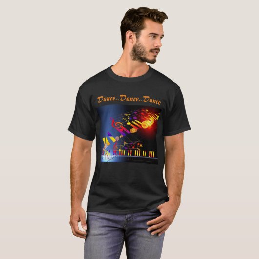 Dance Black Clubbing-muziek T-shirt (Voorkant volledig)