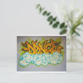Dance boven Clouds Graffiti Briefkaart (Staand voorkant)