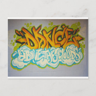 Dance boven Clouds Graffiti Briefkaart