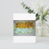 Dance boven Clouds Graffiti Briefkaart (Staand voorkant)