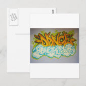 Dance boven Clouds Graffiti Briefkaart (Voorkant / Achterkant)