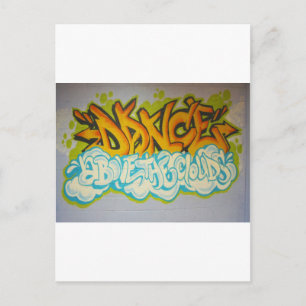 Dance boven Clouds Graffiti Briefkaart