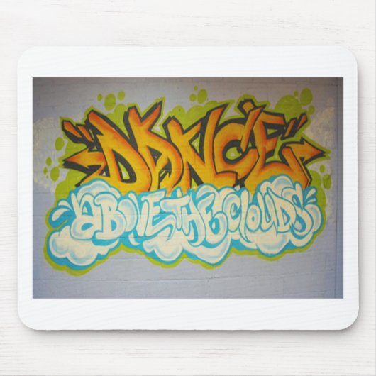 Dance boven Clouds Graffiti Muismat (Voorkant)