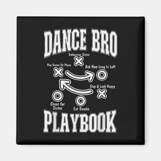 Dance Brother Playbook Comp Grappig Dansen Trots D Magneet (Voorkant)