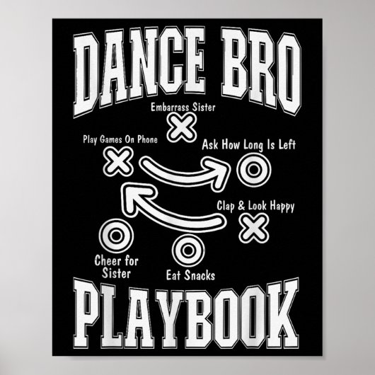 Dance Brother Playbook Comp Grappig Dansen Trots D Poster (Voorkant)
