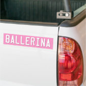 Dance Bumpersticker Pink License Bord (Op Truck)