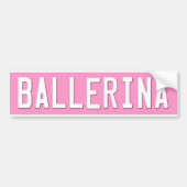 Dance Bumpersticker Pink License Bord (Voorkant)