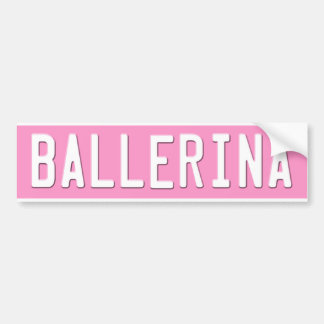 Dance Bumpersticker Pink License Bord