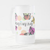 Dance butterflies Garden Matglas Bierpul (Voorkant links)