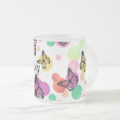 Dance butterflies Garden Matglas Koffiemok (Voorkant rechts)