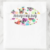 Dance butterflies Garden Ovale Sticker (Tas)