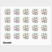 Dance butterflies Garden Ronde Sticker (Vel)