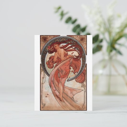 Dance by Alphons Mucha Briefkaart (Staand voorkant)