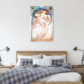 Dance by Alphonse Mucha Canvas Afdruk (Insitu (Slaapkamer))