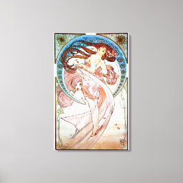 Dance by Alphonse Mucha Canvas Afdruk