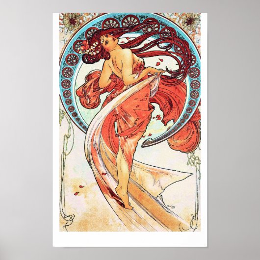 Dance by Alphonse Mucha Poster (Voorkant)