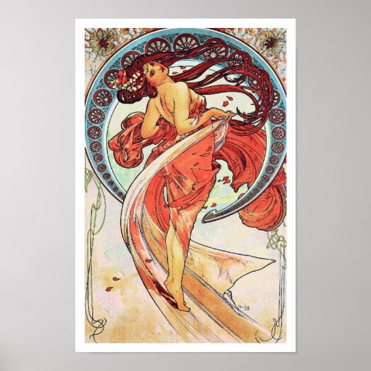 Dance by Alphonse Mucha Poster (Voorkant)