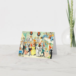 Dance by Louis Wain Bedankkaart