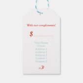 DANCE - Cadeauprijs, Label koopwaar Cadeaulabel (Achterkant)