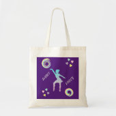 Dance canvas tas met hart en zeugen. (Voorkant)