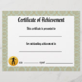 Dance Certificate of Achievement - Damask Jazz Flyer (Voorkant)