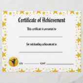 Dance Certificate of Achievement - Stars Arabesque Flyer (Voorkant)