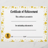 Dance Certificate of Achievement - Stars Jazz Flyer (Voorkant)