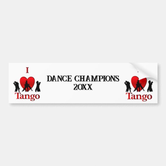 Dance Champions Tango Bumpersticker (Voorkant)