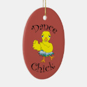 Dance Chick Text Keramisch Ornament (Rechts)