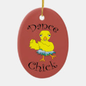 Dance Chick Text Keramisch Ornament (Voorkant)