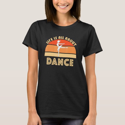 Dance Class Ballerina Ballet Dancing Jete Plie Bar T-shirt (Voorkant)