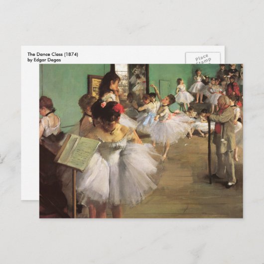 Dance Class by Degas, Impressionisme Ballet Briefkaart (Voorkant / Achterkant)