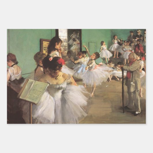 Dance Class by Degas,  Impressionisme Ballet Inpakpapier Vel (Voorkant 2)