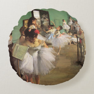 Dance Class by Degas, Impressionisme Ballet Rond Kussen