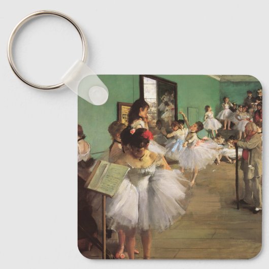 Dance Class by Degas,  Impressionisme Ballet Sleutelhanger (Voorkant)