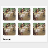 Dance Class by Degas,  Impressionisme Ballet Vierkante Sticker (Vel)