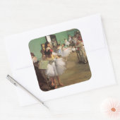 Dance Class by Degas,  Impressionisme Ballet Vierkante Sticker (Envelop)