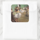 Dance Class by Degas,  Impressionisme Ballet Vierkante Sticker (Tas)