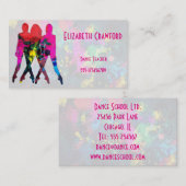 Dance Class of Teacher Colorful Visitekaartje (Voorkant / Achterkant)