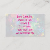 Dance Class of Teacher Colorful Visitekaartje (Achterkant)