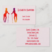 Dance Class of Teacher Colorful Visitekaartje (Voorkant / Achterkant)