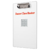 Dance Class Roster Wit Klembord (Links)