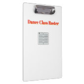 Dance Class Roster Wit Klembord (Rechts)