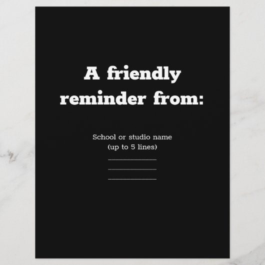 Dance Clean Bright Parol Flyer (Achterkant)