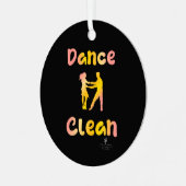 Dance Clean Cava Rosa Round Metalen Ornament (Voorkant links)