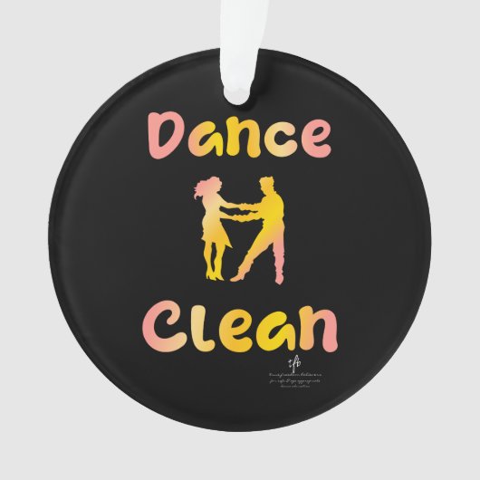 Dance Clean Cava Rosa Round Ornament (voorkant)