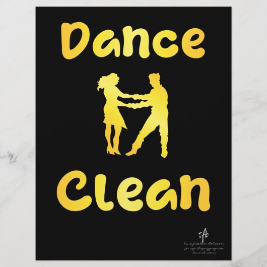 Dance Clean Golden Brass Flyer (Voorkant)