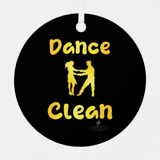 Dance Clean Golden Brass Round Metalen Ornament (Voorkant)